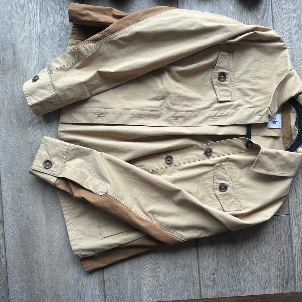 CAbi Tan and Brown Blazer